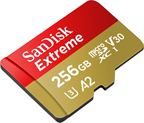 SanDisk Tarjeta microSD UHS-I de 256 GB Extreme para Juegos móviles - C10, U3, V30, 4K, A2, Micro SD - SDSQXA1-256G-GN6GN